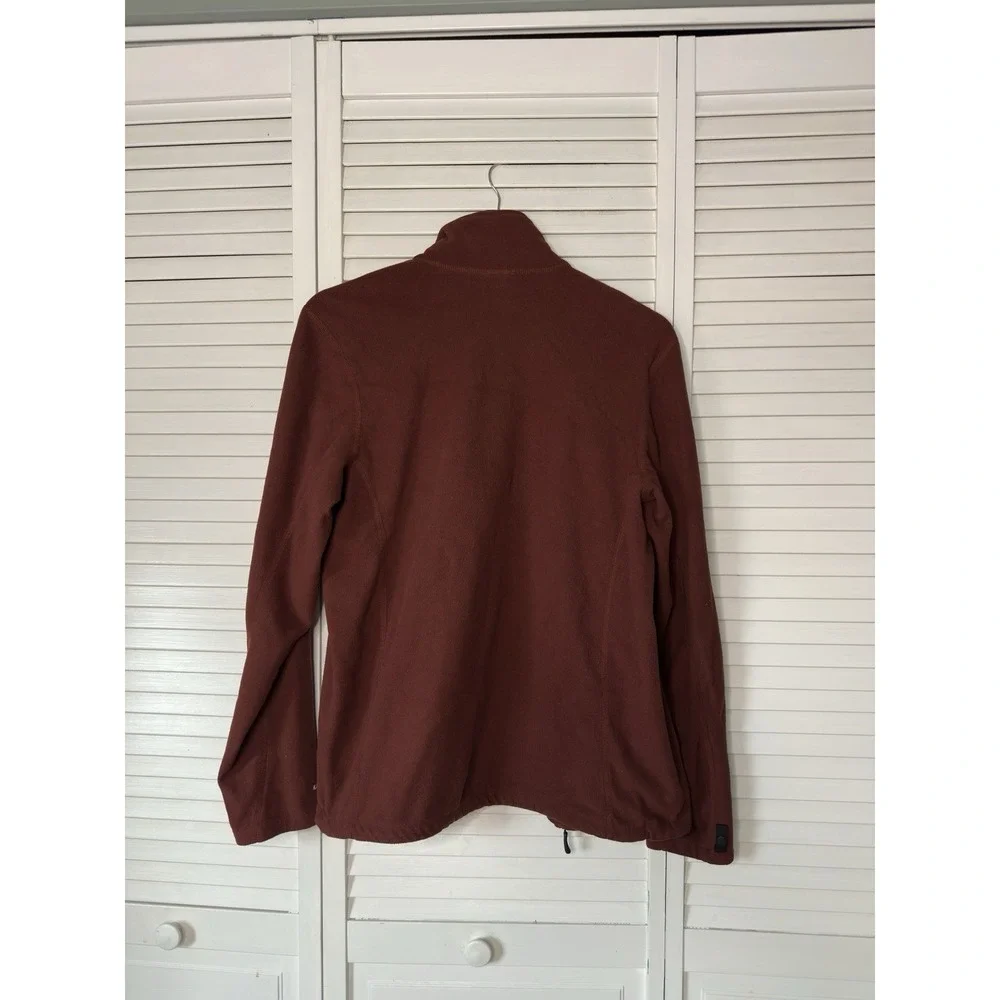 The North Face Men's M TKA 200 Brown Burgundy Full Zip Fleece Jacket